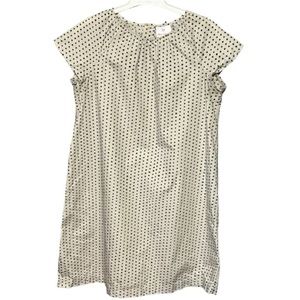 Hanna Anderson Cream & Black Dot Girl’s Capped Sleeve Polka Dot Dress